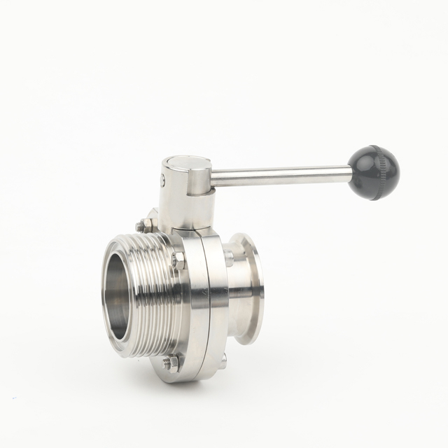 Stainless Steel Pull Trigger Tri-clamp Butterfly Valve with Threaded