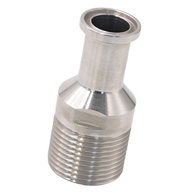 Sanitary Stainless Steel External Thread to Ferrule Tri-Clamp NPT HexPipe Fitting Adaptor