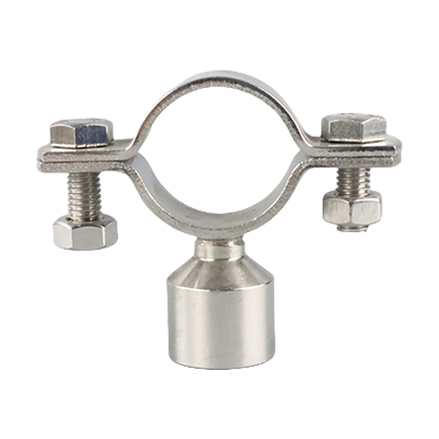 Round Sanitary Stainless Steel UnLined Polished Pipe Bracket Clip 