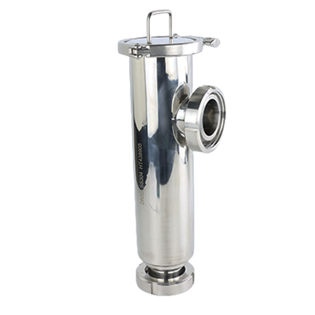 Polished Stainless Steel Angle Line Basket Strainer Filter Housing