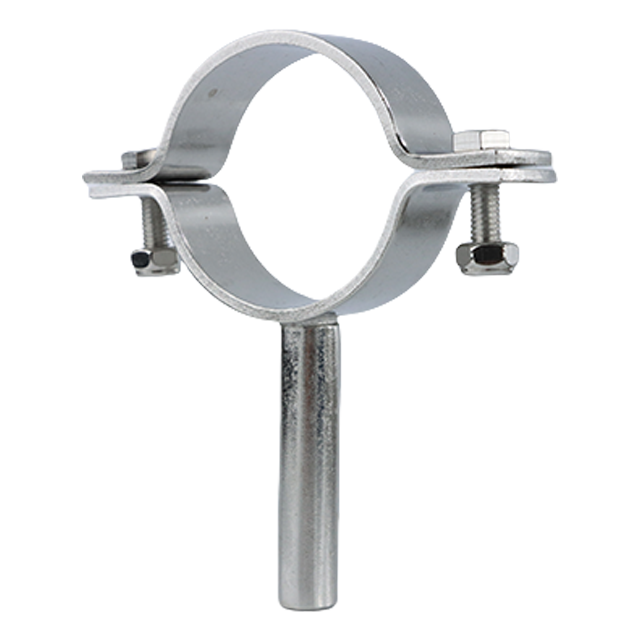  Stainless Steel Sanitary Round Pipe Hanger with Solid Bar 