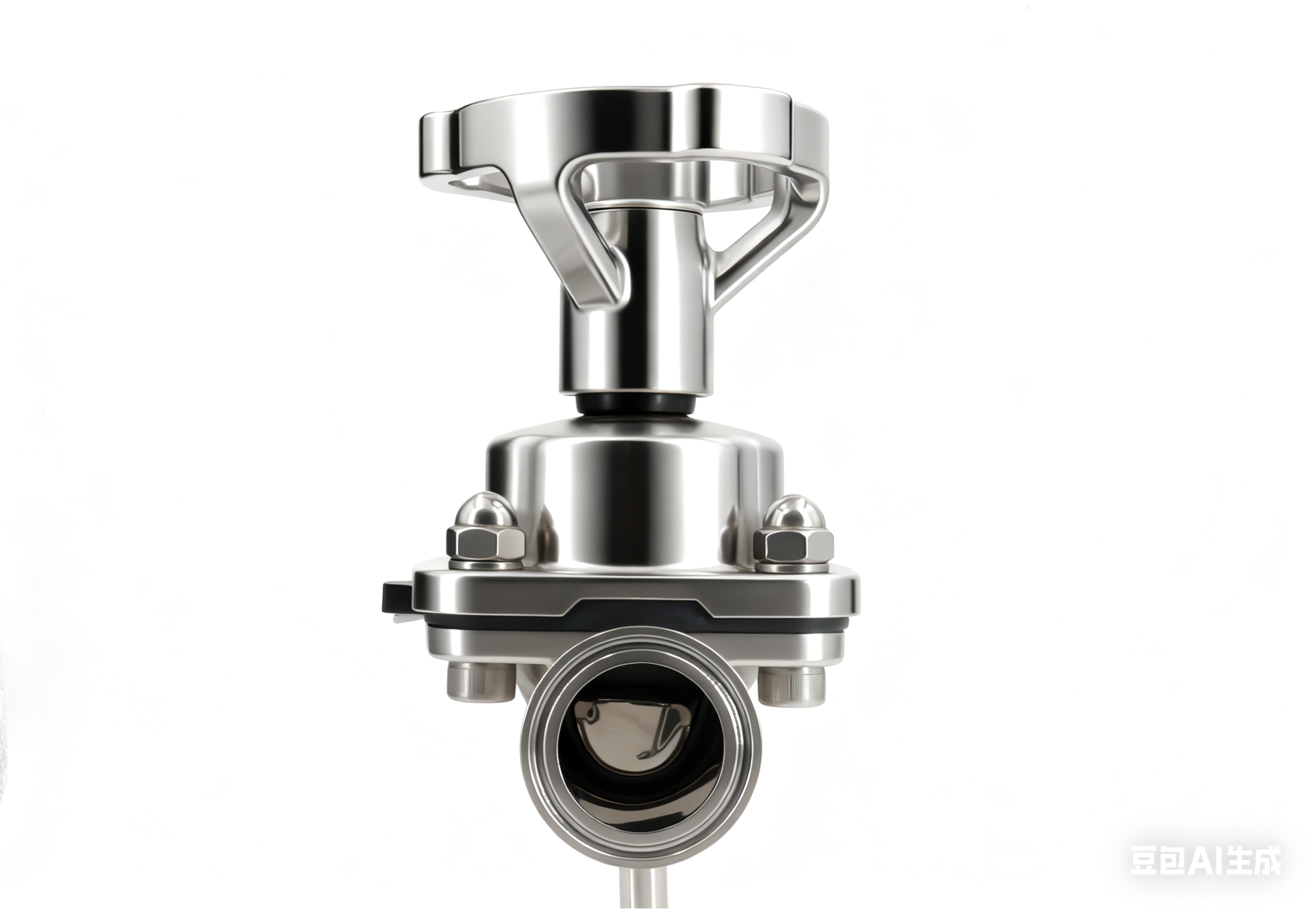 Stainless Steel Sanitary Manual Fluoropolymer-lined Diaphragm Valve