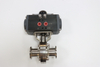 Stainless Steel Sanitary Weld Pneumatic Actuated Switch Butterfly Valve