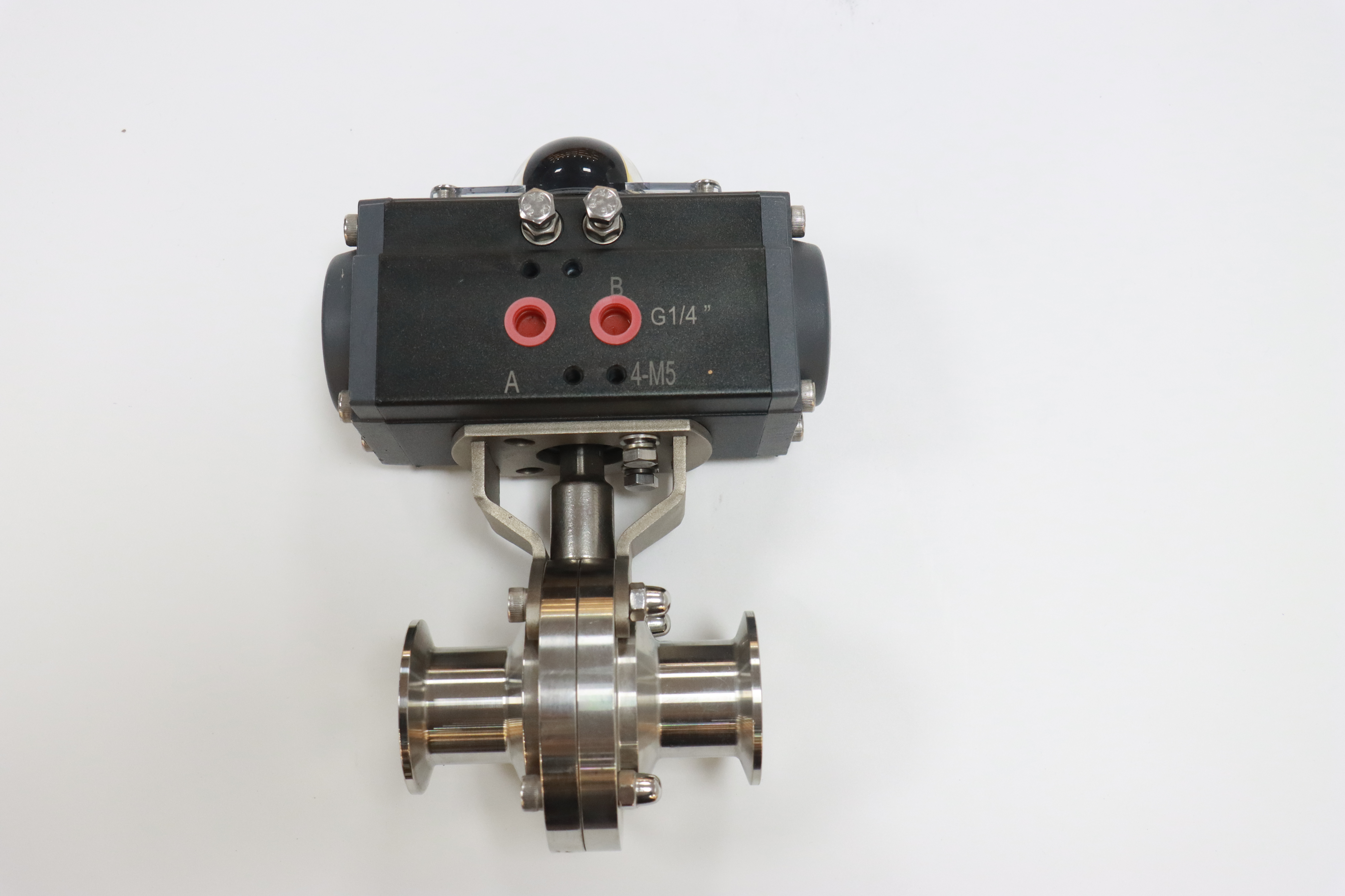 Stainless Steel Sanitary Weld Pneumatic Actuated Switch Butterfly Valve