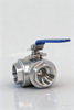 Stainless steel three-way internal thread manual ball valve