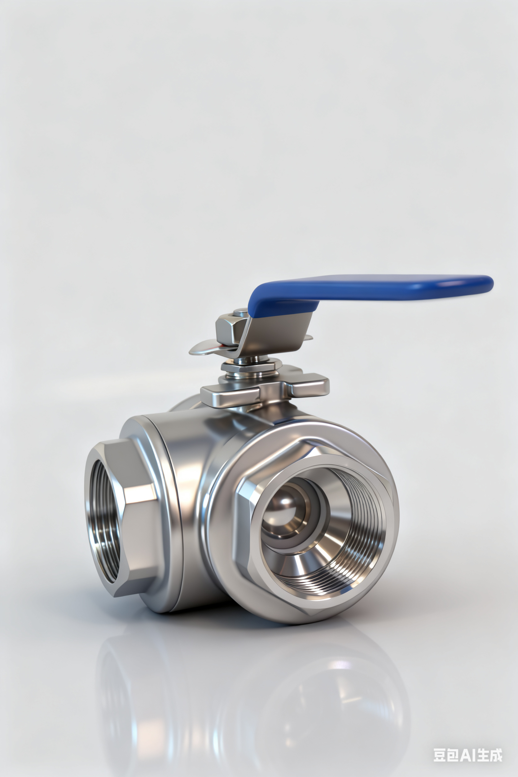 Stainless steel three-way internal thread manual ball valve