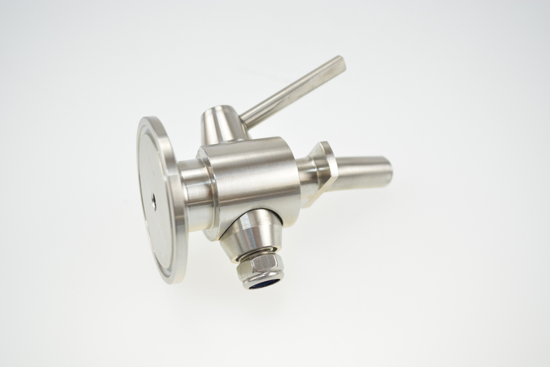 Stainless steel food-grade beer sampling valve
