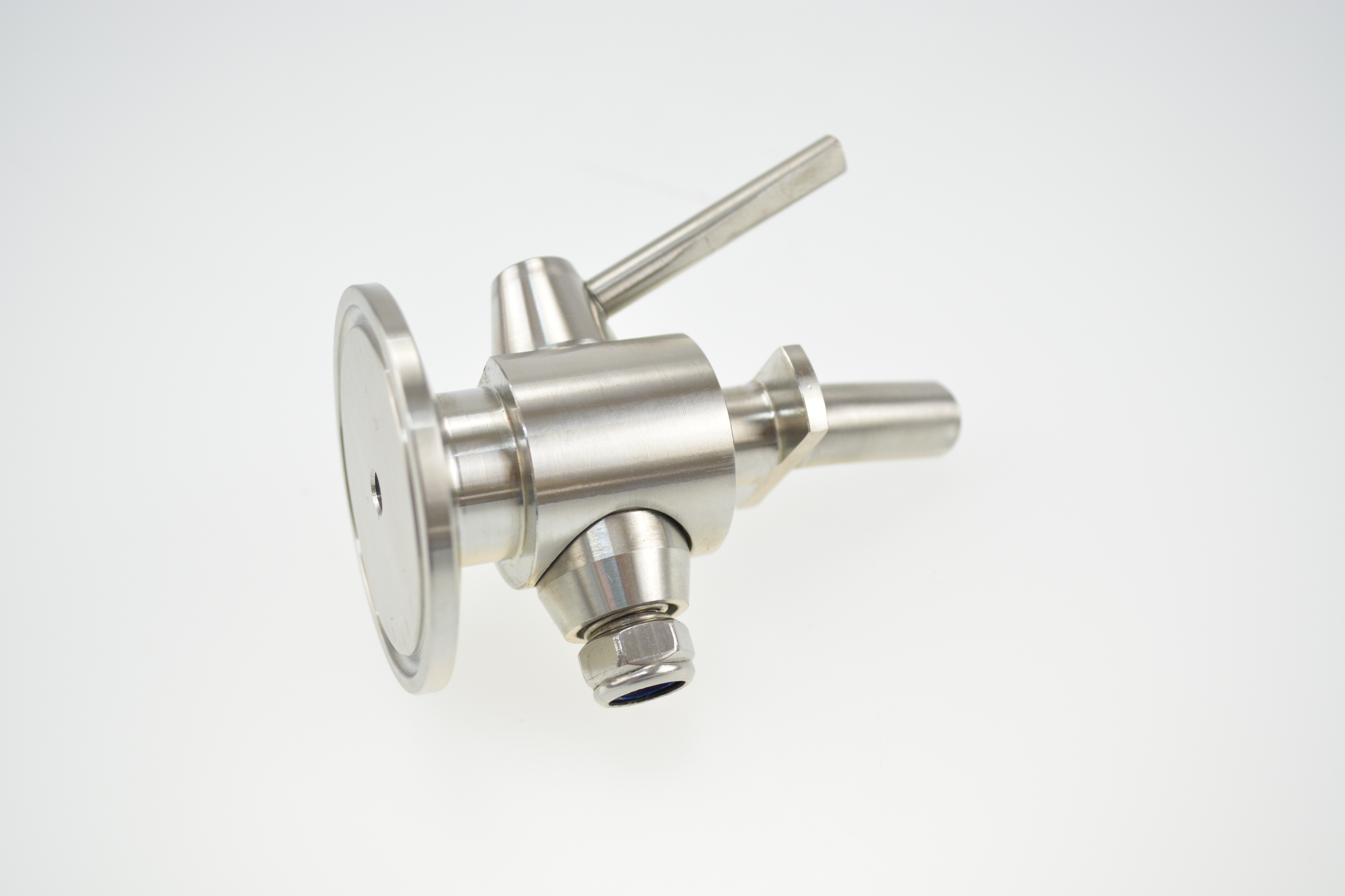 Stainless steel food-grade beer sampling valve