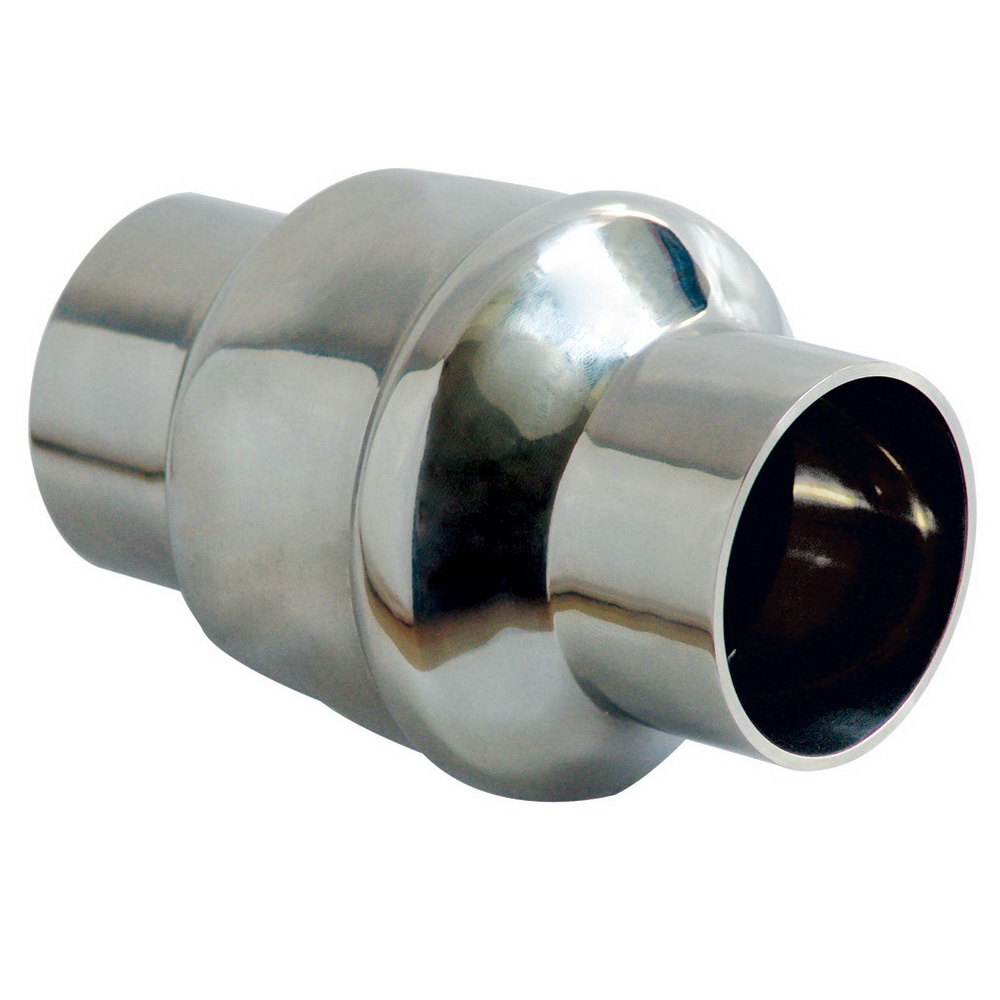 Stainless steel sanitary quick-connect welded spring check valve