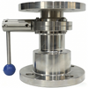 Stainless steel flange type manual DN100 milk water butterfly valve