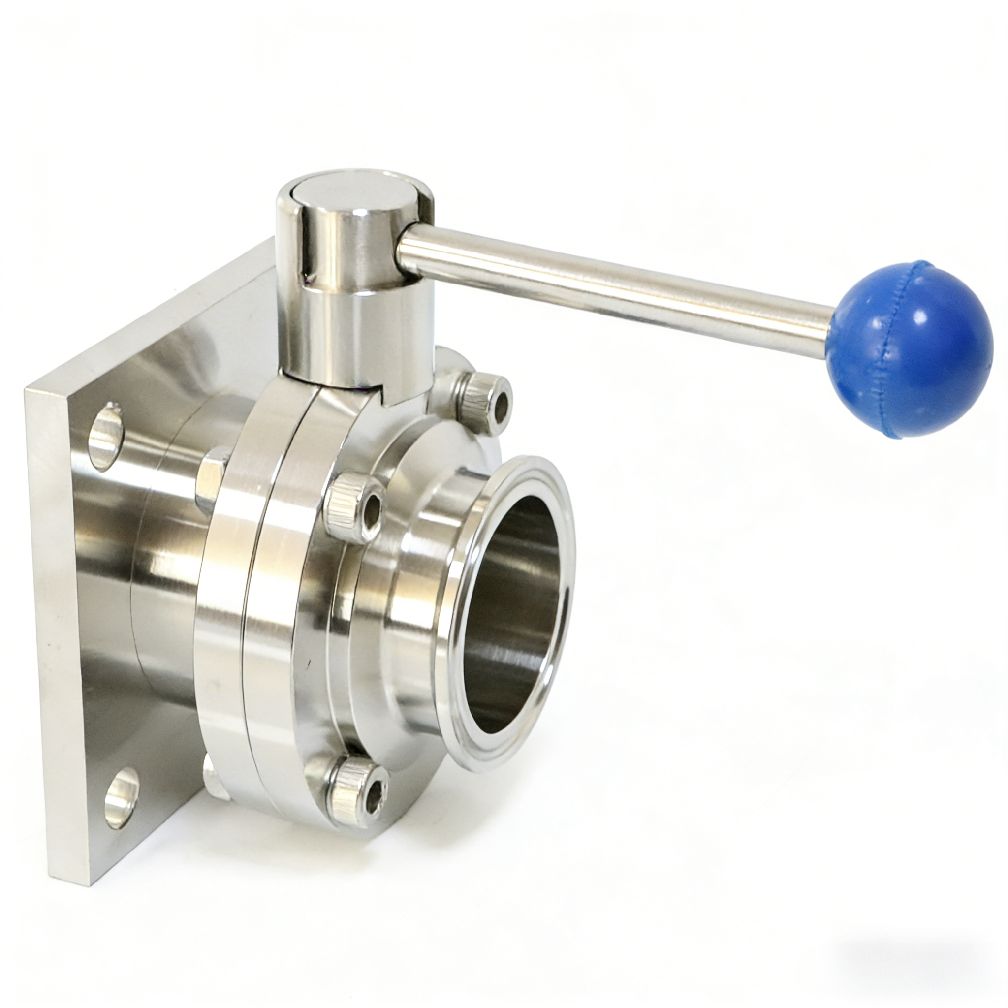 STAINLESS STEEL Sanitary Double Flange Rotary Butterfly Valve