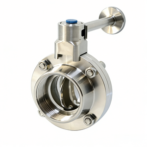 STAINLESS STEEL DN100 High Performance Vacuum Clamp Butterfly Valve