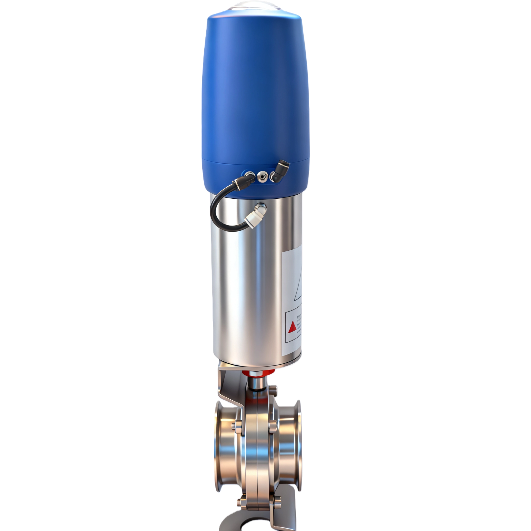 STAINLESS STEEL Pneumatic Diaphragm Actuated Powder Anti Mixing Butterfly Valve