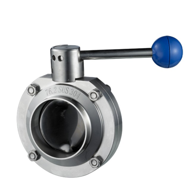 Top Quality Sanitary Stainless Steel Manual Butterfly Control Valve