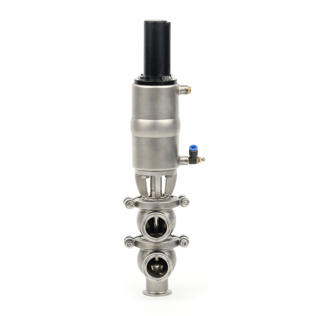 Stainless Steel Aseptic Air Actuated Adjustable Flow Diversion Valve