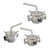 Stainless Steel Quick Release 3 Way Port Plug Valve with Clamp