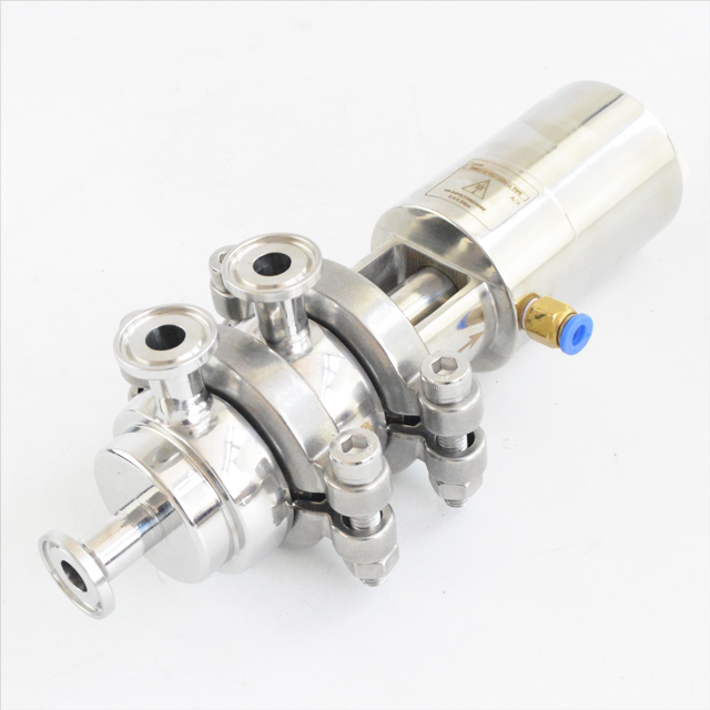 Stainless Steel Sanitary Double Seat Clamping Flow Diversion Valve
