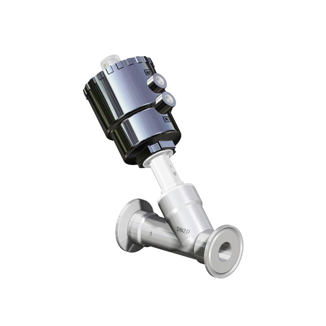 Stainless Steel Sanitary Weld Angle Valve for Highly Viscous Media