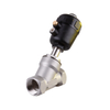 SS304 Hygienic Air Actuated Piston Operated Angle Seat Valve 