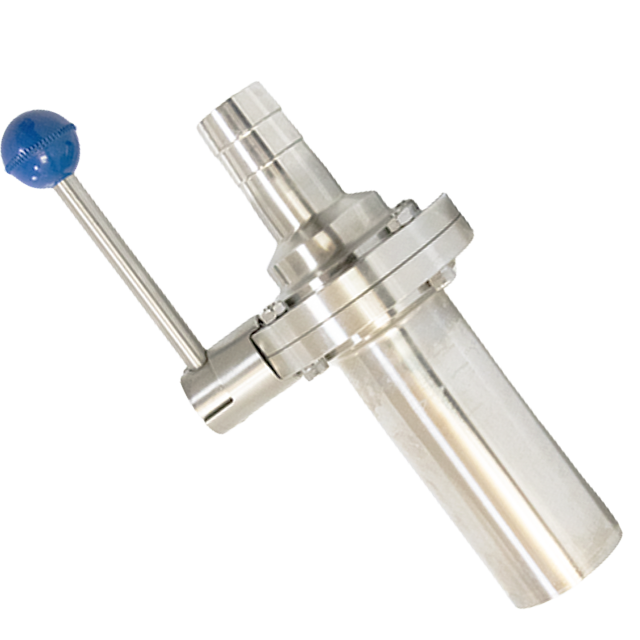Hygenic weld-Threaded end Stainless Steel Manual Rotating Handle Butterfly Valve 