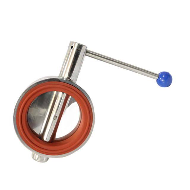 Sanitary Stainless Steel Wafer Type Butterfly Valve with Silicone Sealing