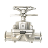 Stainless Steel Sanitary Clamp Handwheel Operated Diaphragm Membrane Valve