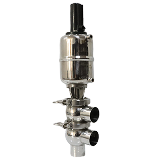 Stainless Steel Sanitary Pneumatic Shut Off Single Seat Diverter Valve