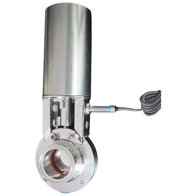 Stainless Steel Sanitary Pneumatic Butterfly Valve with Proximity Switch