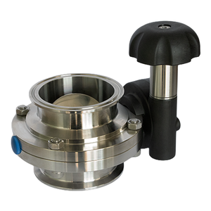 Stainless Steel Tri Clamp Butterfly Valve with Micro Metric Rotary Turning Hand