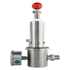 Stainless Steel Sanitary Elbow Pressure Gauge Type Air Relief Safety Valve