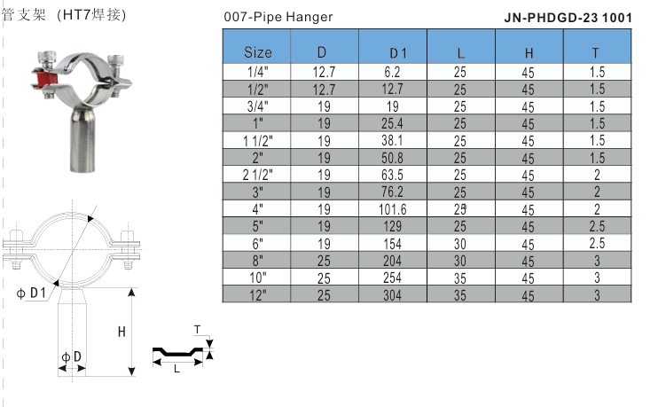 red dot pipe hanger