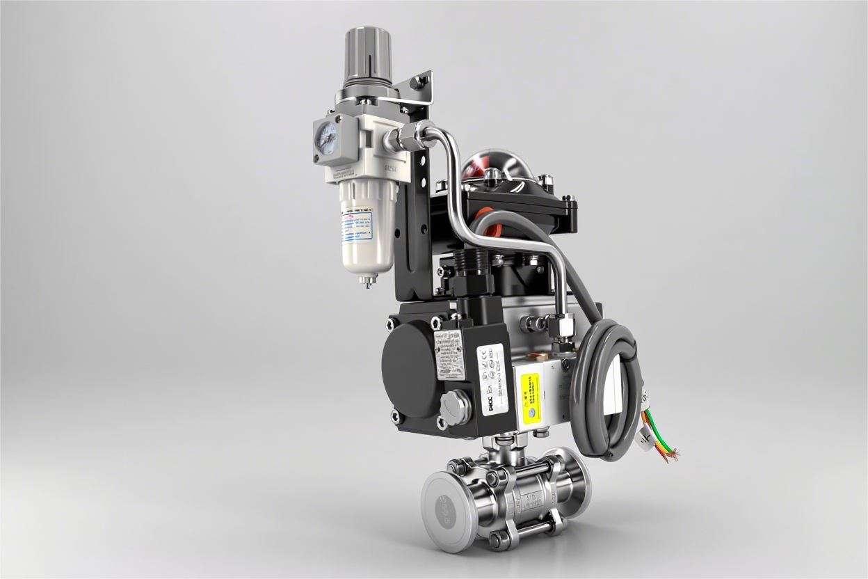 Stainless Steel Sanitary Straight-through Pneumatic Quick-install Ball Valve