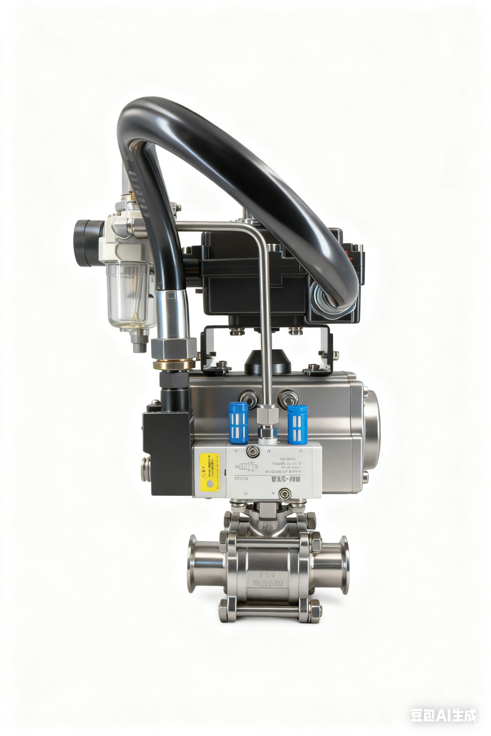 316 Stainless Steel Sanitary Pneumatic Three-Piece Quick-Installation Ball Valve