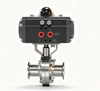 Stainless Steel Sanitary Weld Pneumatic Actuated Switch Butterfly Valve
