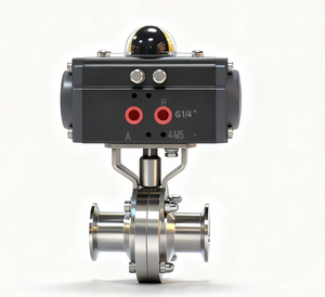 Stainless Steel Sanitary Weld Pneumatic Actuated Switch Butterfly Valve