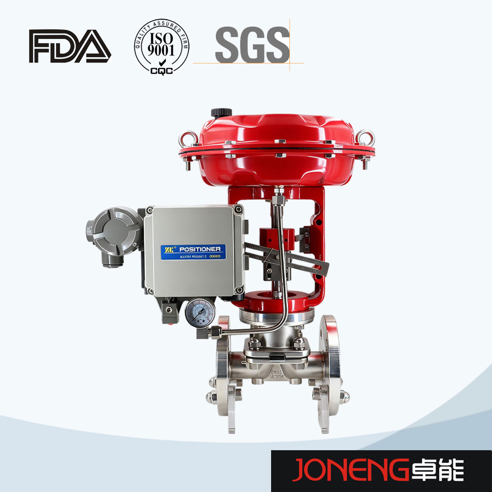 Stainless steel positioning micro-control proportional regulating flange diaphragm valve