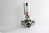 Food Chemical Three-Way Vertical Sanitary Three-Clamp Pneumatic Ball Valve