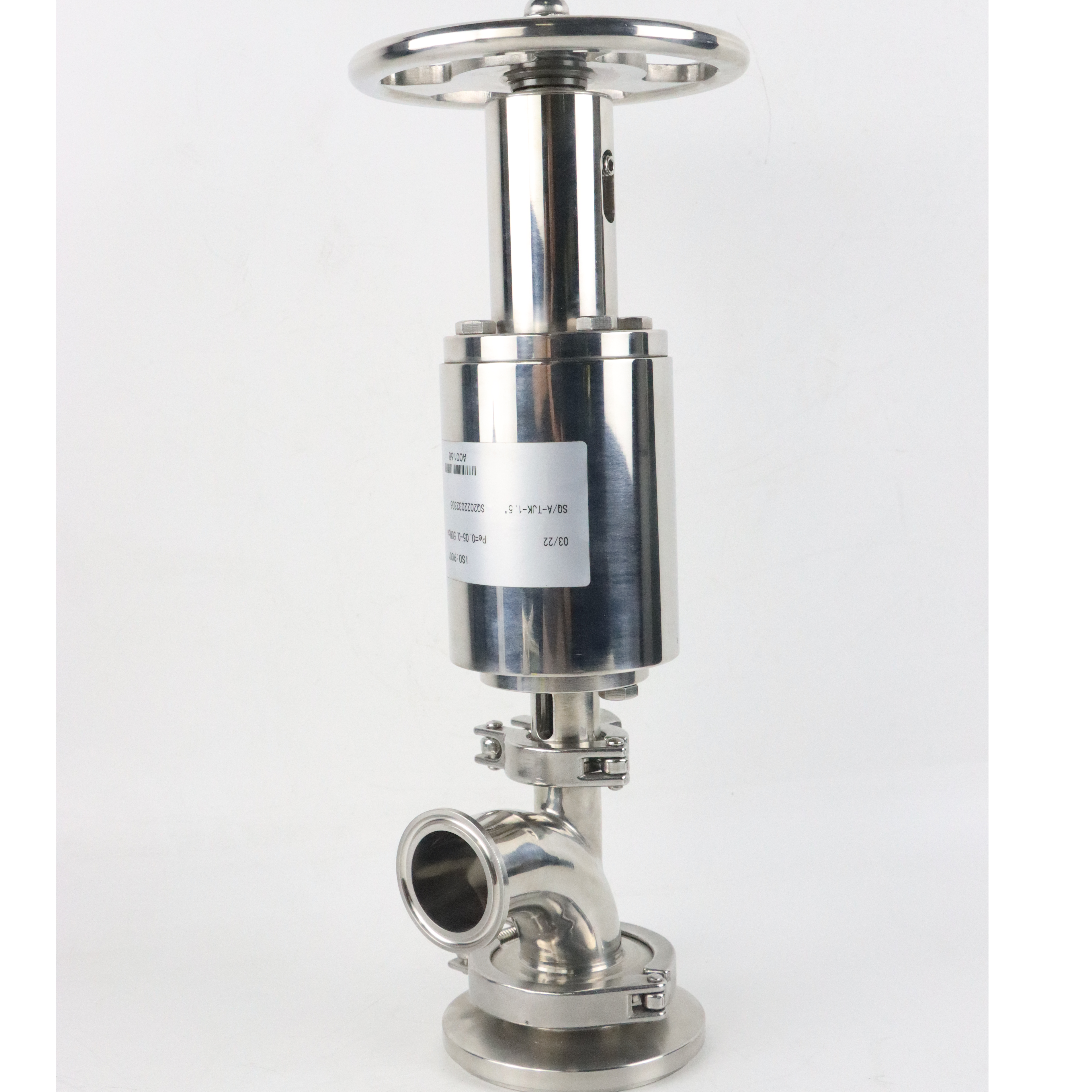 Stainless Steel Pneumatic DN80 ISO Piston Type Tank Bottom Valve