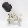 Stainless Steel Corrosion Resistant Flange Steam Plastic Head Pneumatic Angle Seat Valve 