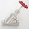 Sanitary Stainless Steel Head Manual Threaded Angle Seat Valve