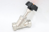 Sanitary Stainless Steel High-temperature Resistant Plastic Head Manual Threaded Angle Seat Valve