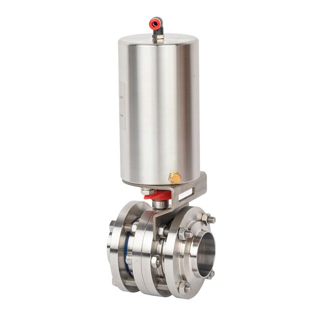 Stainless Steel Sanitary Adjustable Aseptic Pneumatic Butterfly Valve