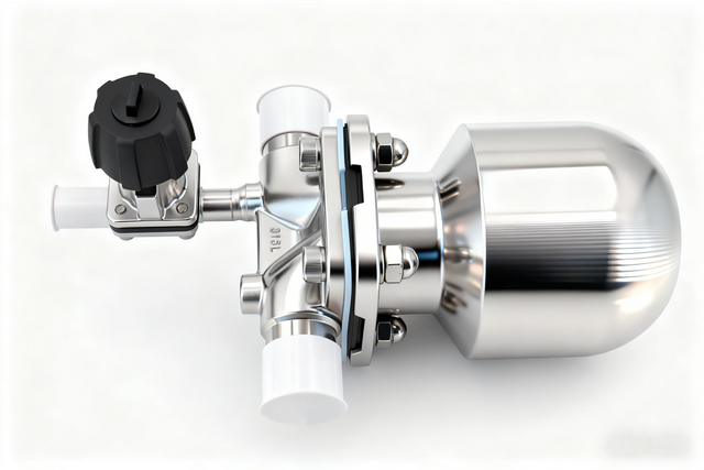 Stainless Steel Sanitary Pneumatic Straight-through Quick-install Diaphragm Valve