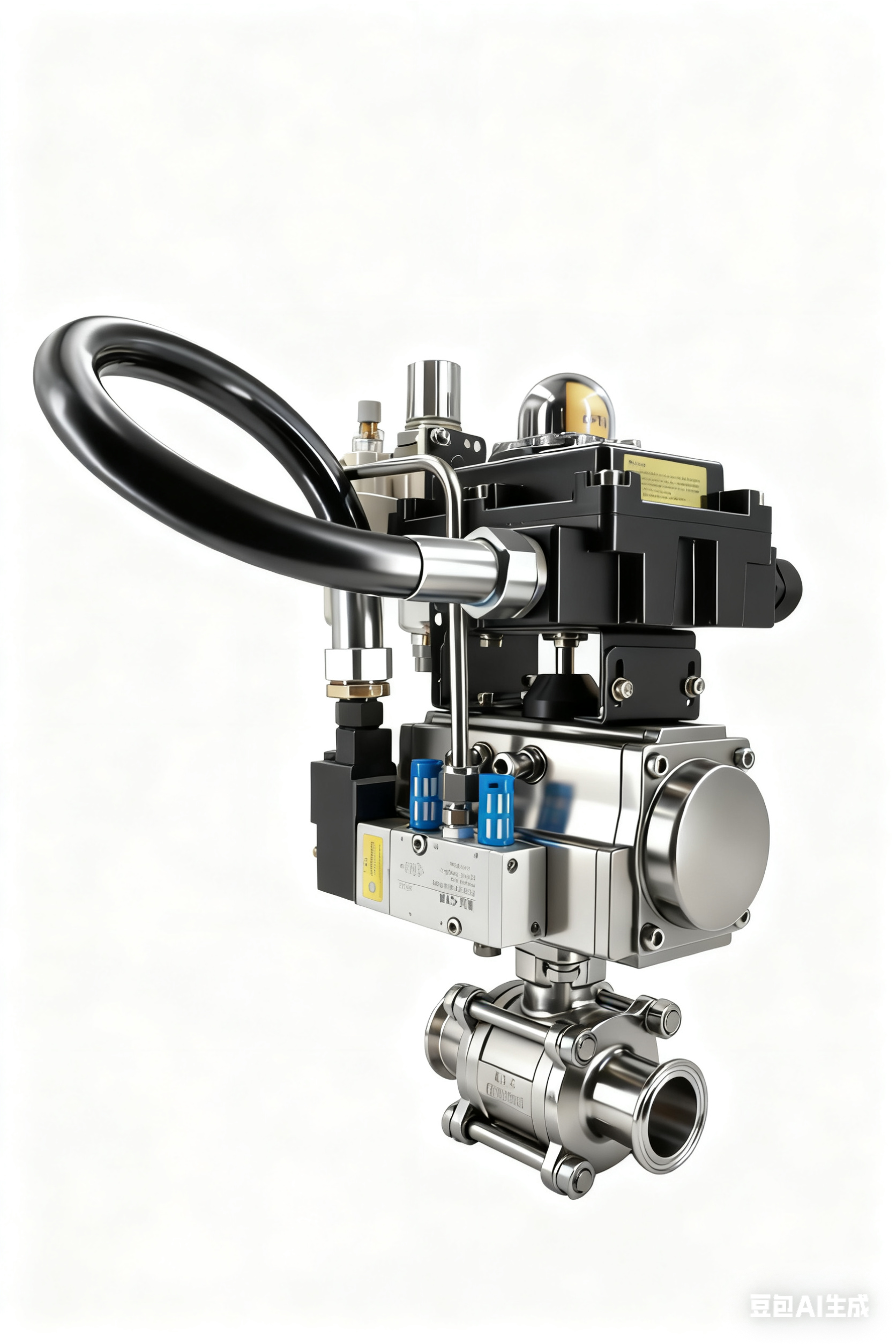 316 Stainless Steel Sanitary Pneumatic Three-Piece Quick-Installation Ball Valve