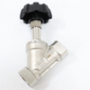 Sanitary Stainless Steel High-temperature Resistant Plastic Head Manual Threaded Angle Seat Valve
