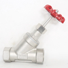 Sanitary Stainless Steel Head Manual Threaded Angle Seat Valve
