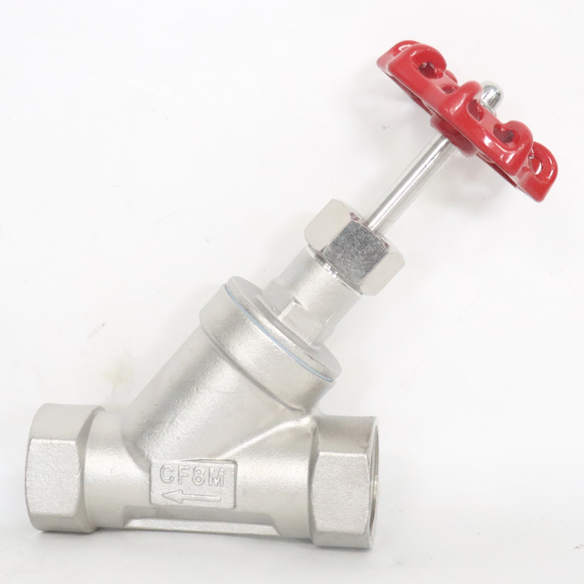 Sanitary Stainless Steel Head Manual Threaded Angle Seat Valve