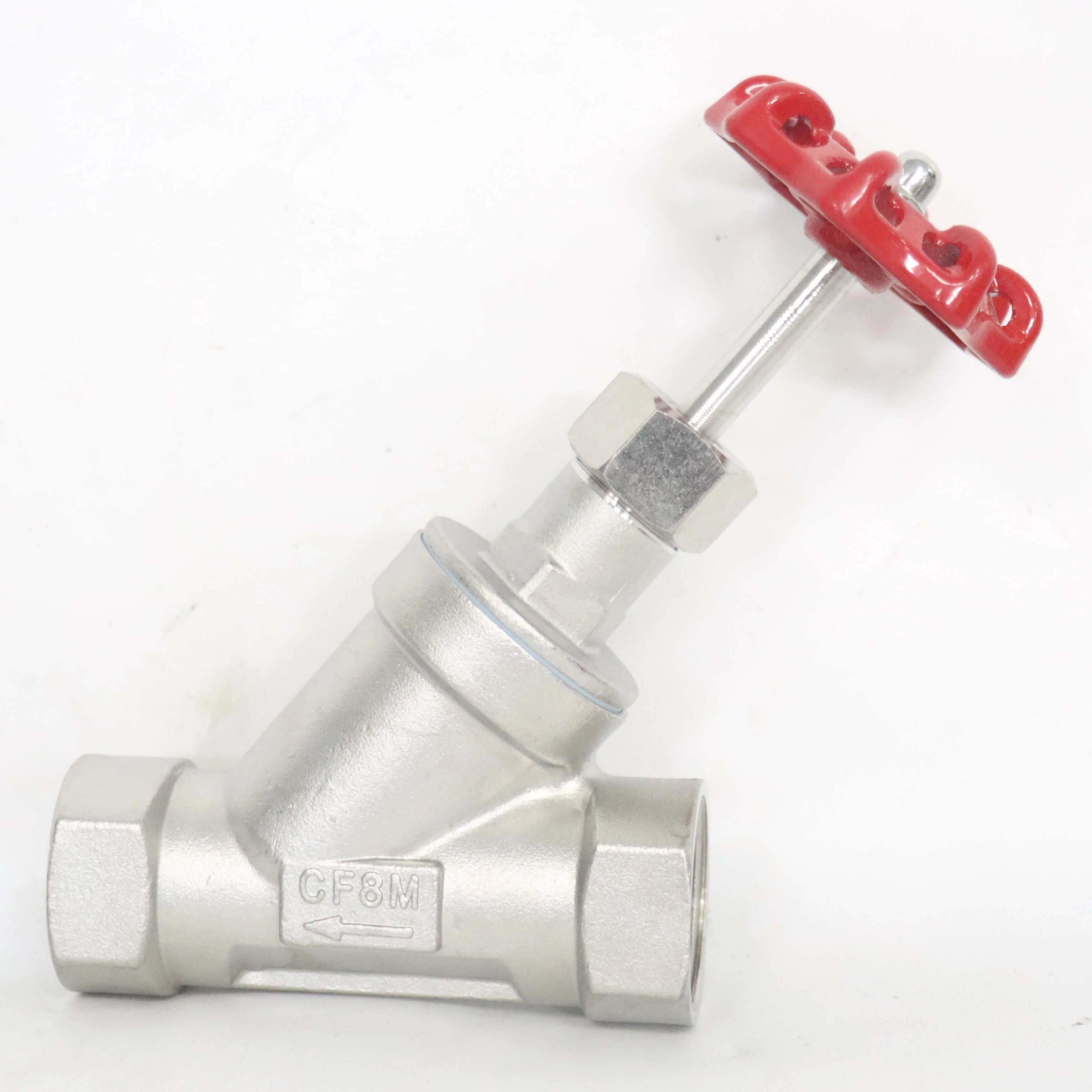 Sanitary Stainless Steel Head Manual Threaded Angle Seat Valve