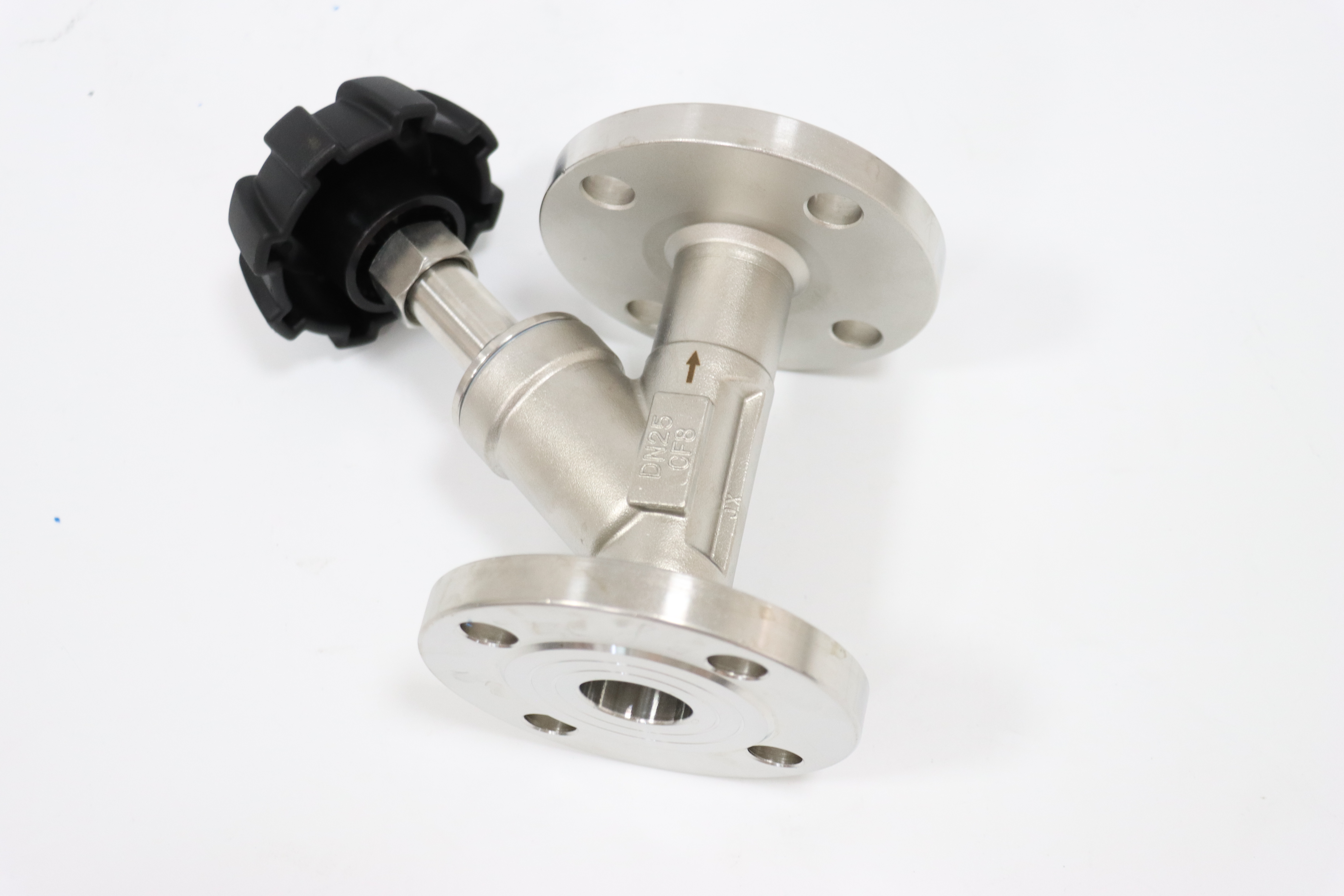 Stainless Steel Flange Steam Valve Plastic Head Manual Angle Seat Valve