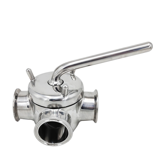Stainless Steel Customized Clamped Soft Seal Plug Valve for Dairy 